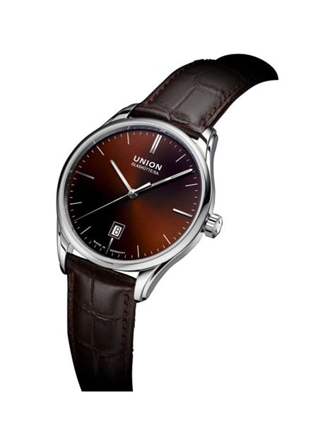 union glashütte viro datum herrenuhr 87290433|Union Glashütte Herrenuhr Viro Datum 41 mm.